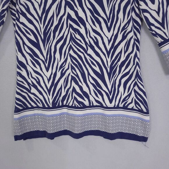 Coolibar Top Womens X-Small St Lucia UPF 50+ Tunic Blue White 3/4 Sleeve XS - Picture 5 of 10